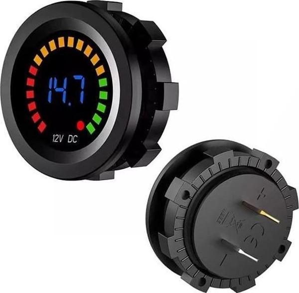 PowerMaster IC-230E 6-18 Volt Voltmetre Pano Tipi Akü Göstergeli 28 Mm - Image 1