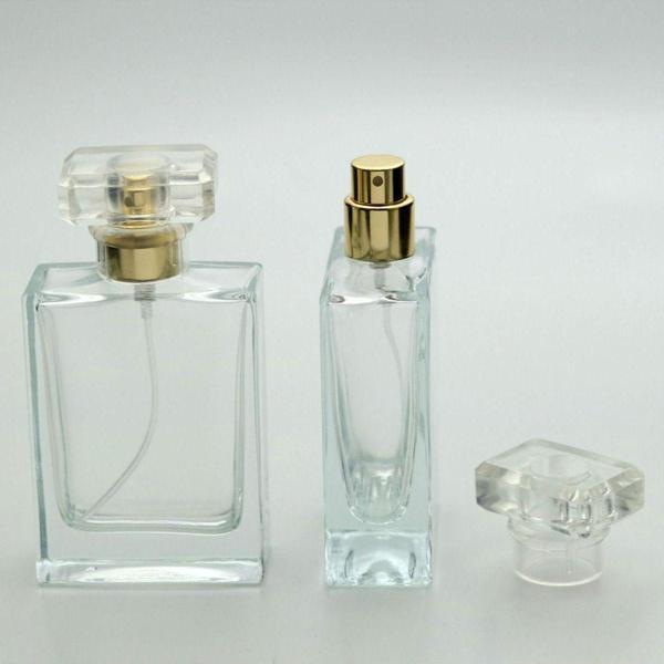 D&B Yol Parfüm Ve Kolonya Şişesi 50 Ml 3 Adet (Aparat İle Kapatılan) Dolgulu Özel Kolay Kapama Cam Şişe - Image 1