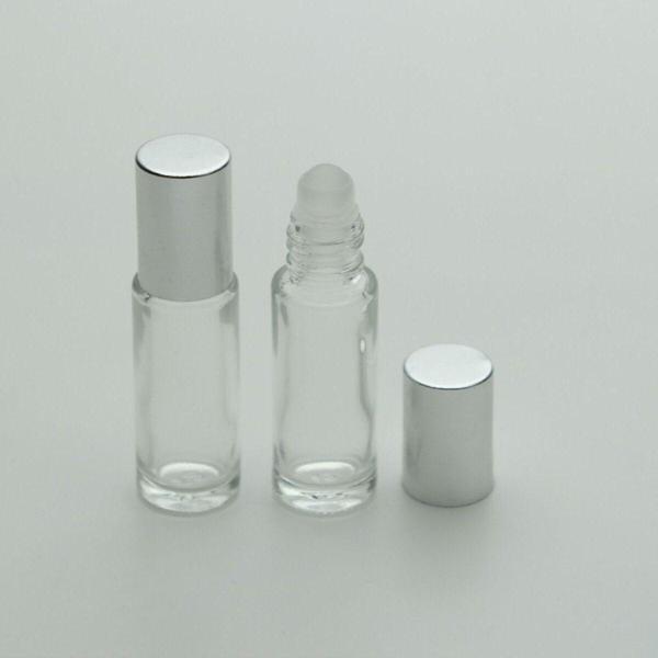 D&B Yol Boş Parfüm Şişesi 5 Ml (3 Adet) Roll-On Gri Kapaklı Boş Şişe - Image 1