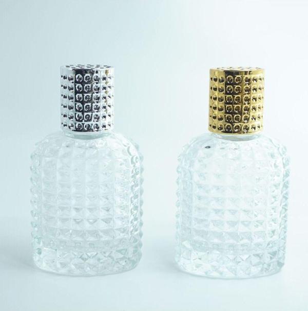 D&B Yol Parfüm Şişesi 50 Ml (5 Adet ) Oval Noktalı Kristal(Tekrar Doldurulabilir) Boş Parfüm Şişesi - Image 1