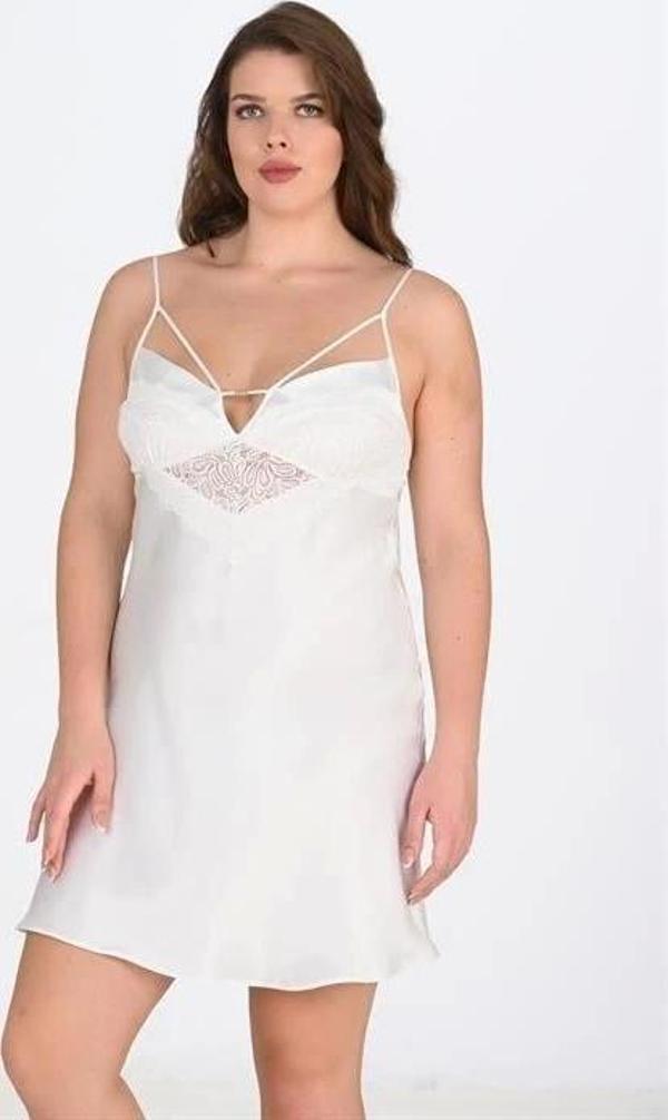 Miss Büyük Beden Ekru  Gecelik 2100 - Image 1