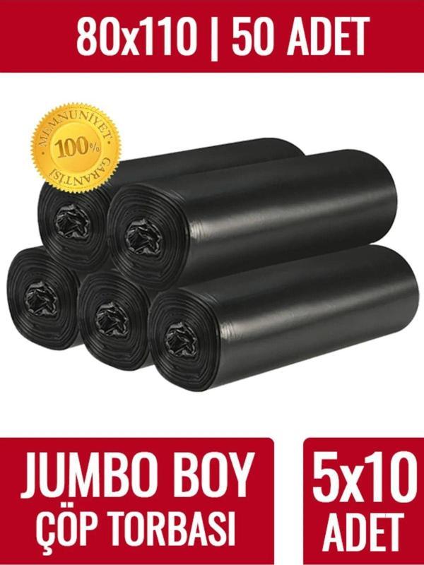 Still Çöp Torbası Jumbo Boy 10’Lu 5 Rulo 300 Gr Ultra Kalın 80X110 Çöp Taşıma Taşınma Nakliye Poşeti - Image 1