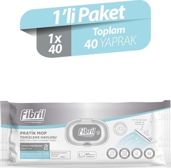 Fibril Mop Temizleme Havlusu 1 Paket 40 Yaprak - Image 1