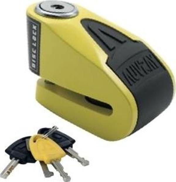 AUVRAY B-LOCK 06 ALARMLI DİSK KİLİDİ 6 MM 120db SARI-SİYAH - Image 1