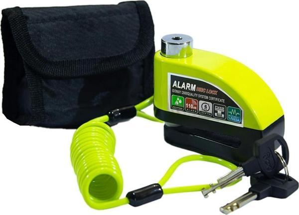 DİSK KİLİT HSB125 SARI ALARMLI KABLOLU - Image 1