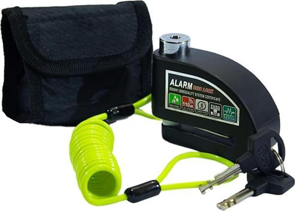 DİSK KİLİT HSB125 SİYAH ALARMLI KABLOLU - Image 1