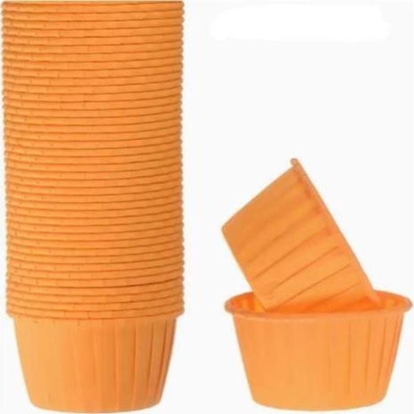 Cupcake/Muffin /Suffle Kek Kapsülü Turuncu 50 Li - Image 1