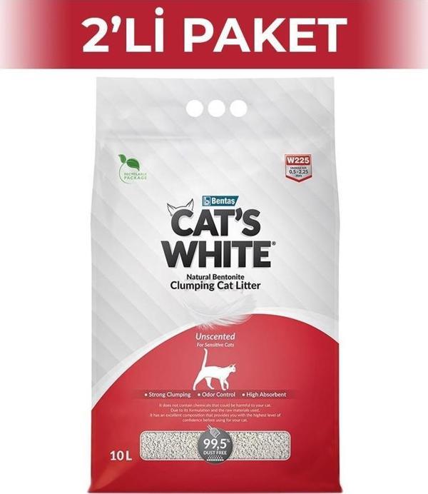 Cat's White Kokusuz Kedi Kumu 10 lt 2 Adet - Image 1