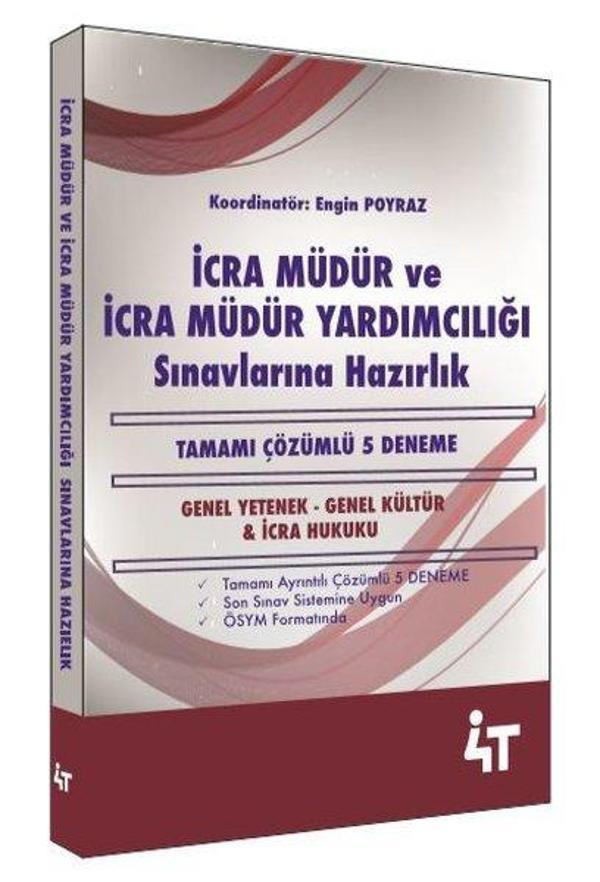 İcra Müdür ve İcra Müdür Yardımcılığı Sınavlarına Hazırlık - 4T  Yayınları - Image 1