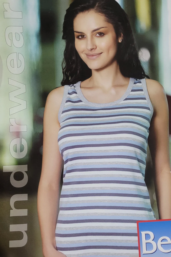 Berrak Çizgili Bayan Atlet 8008 - Image 1