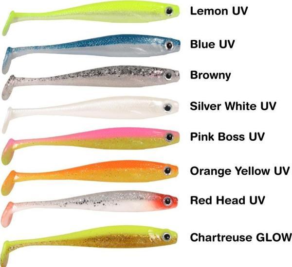 RYUJI MISTER SHAD 10CM, 7GR SUNİ YAPAY SAHTE BALIK YEMİ RED HEAD UV - Image 1