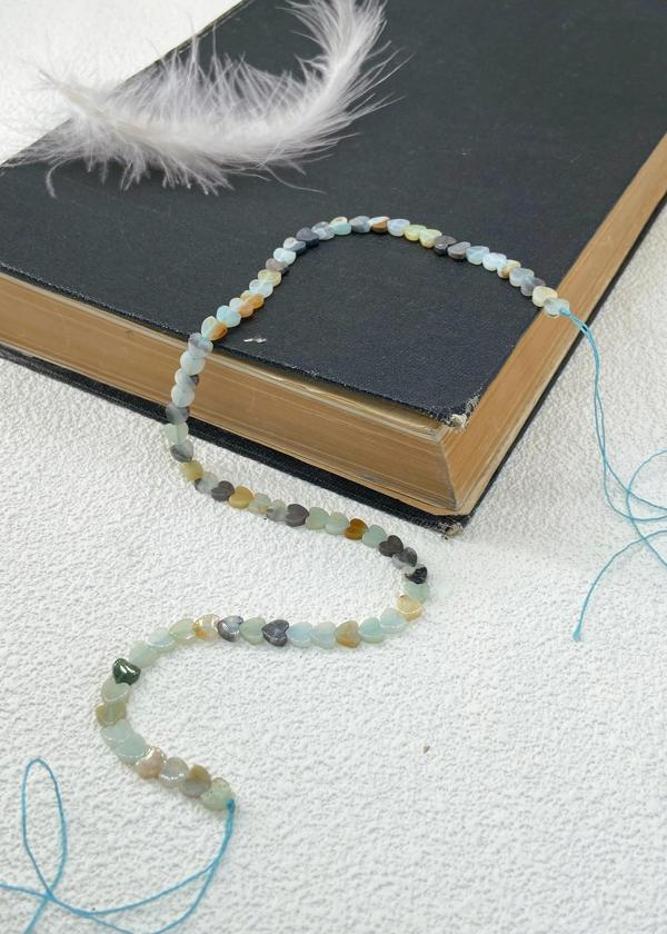 AMAZONİT DOĞALTAŞ KALPLİ DİZİ 4 MM - Image 1