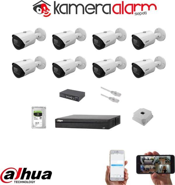 Dahua 8 Kameralı 2Mp Ip Güvenlik Kamerası Seti - 30Metre Görüş - 1Tb Hdd - Image 1
