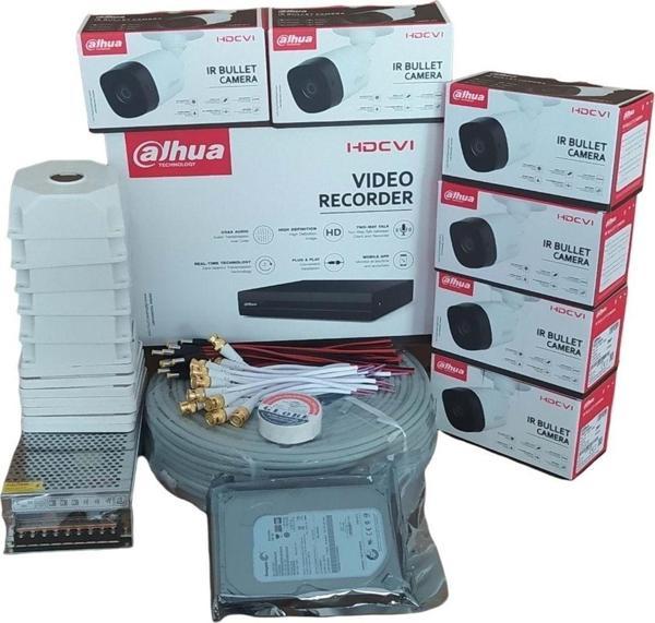 Dahua 8 Kanal H265 6 Adet Kamera - 1 Tb Hdd - Kabinetli Güvenlik Kamera Seti - Image 1
