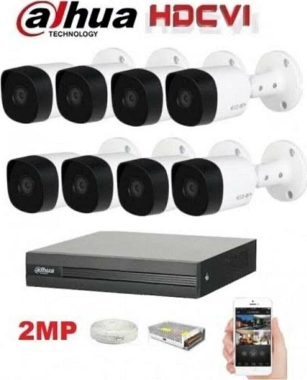 Dahua Gece Görüşlü Uzaktan Izlemeli 8Li Güvenlik Kamera Seti(Harddisk Yok) - Image 1
