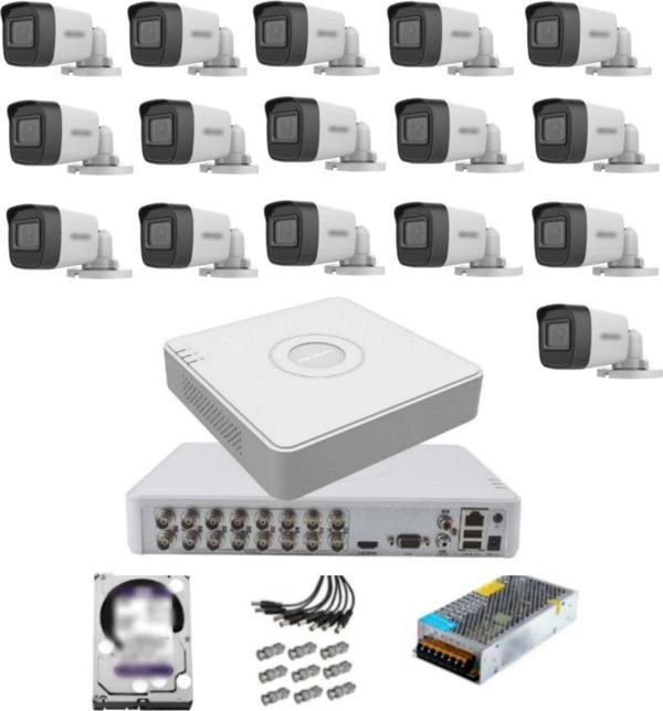 Hikvision Haıkon 16 Kameralı Güvenlik Kamera Hazır Set 2 Tb Hdd 7/24 -2Tb Kayıt Kapasiteli Sistem - Image 1