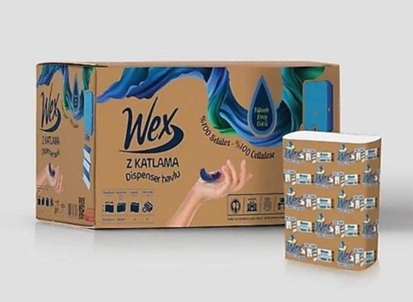 Wex Z Katlama Dispenser Havlu Çift Katlı 200'lü 12 Paket 21.5 Cm X 20 Cm - Image 1