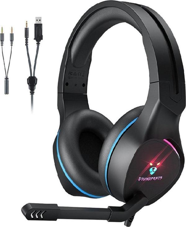 Soundpeats G1 RGB Mikrofonlu Kablolu Kulak Üstü Oyuncu Kulaklığı - Image 1