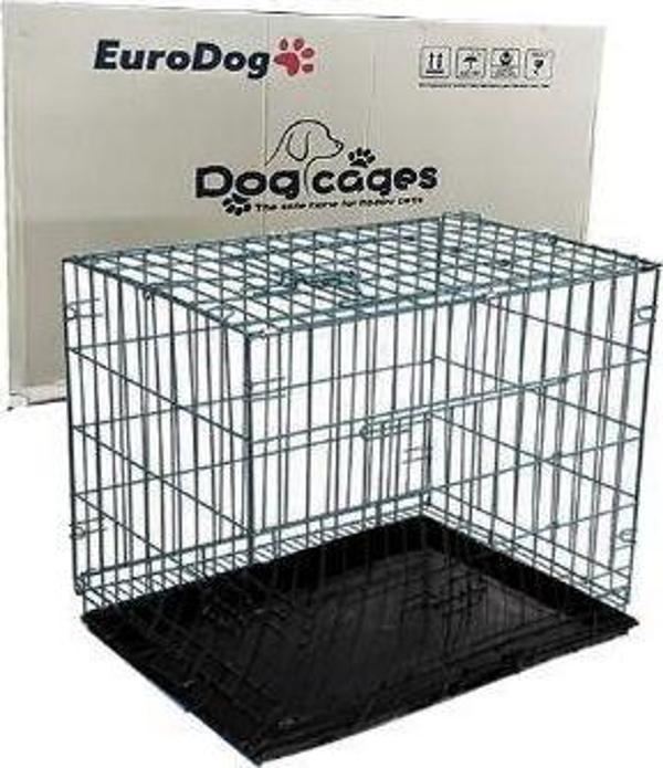 EuroDog Köpek Kafesi Siyah Dövme 107 x 71 x 78 Cm - Image 1