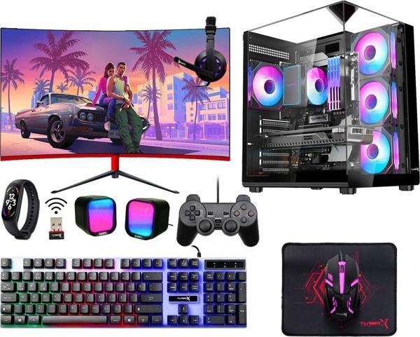 Turbox Tx6391 Ryzen 5 5500 32GB 1TB NVMe SSD 8GB RX580 23.8 Curved Monitör Oyun Hazır Sistem - Image 1