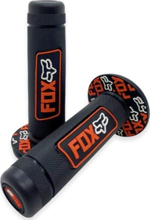 Knmaster Fox Motosiklet Siyah-Turuncu Elcik Takımı - Image 1