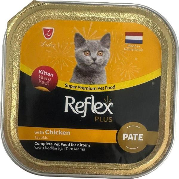 Refleks Kitten Pate Tavuklu Yavru Kedi Yaş Maması 85 Gr - Image 1