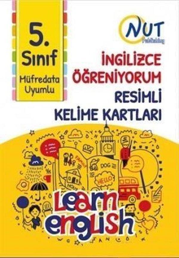 5.Sınıf İngilizce Öğreniyorum-Resimli Kelime Kartları - Nut Publishing - Image 1