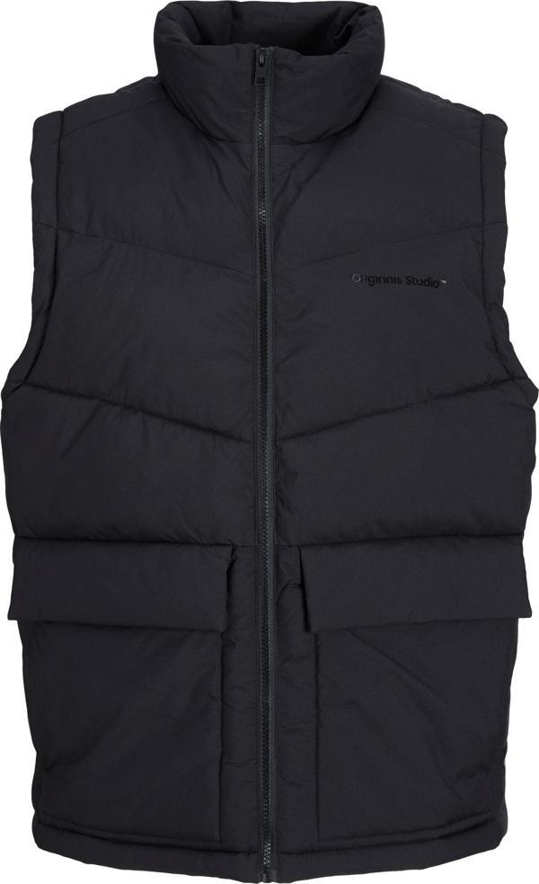 Jack Jones Vesterbro Puffer Jacket Sn Pls Erkek Siyah Büyük Beden Mont 12247929-02 - Image 1