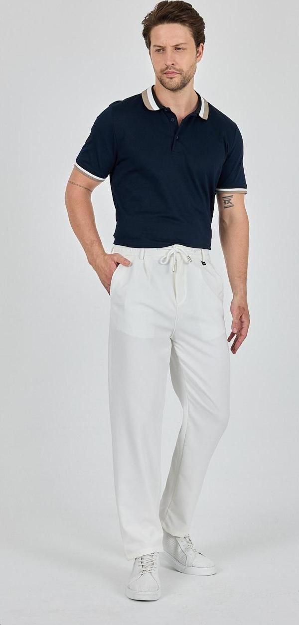 Erkek Duble Paça Baggy Jogger Eşofman Altı Pantolon Rahat Kalıp Günlük Şık Spor Giyim 3665 - Image 1