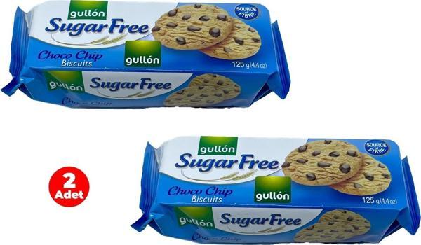 Gullon Bitter Damla Çikolatalı Şekersiz Bisküvi 125 Gr (2 Adet) - Image 1