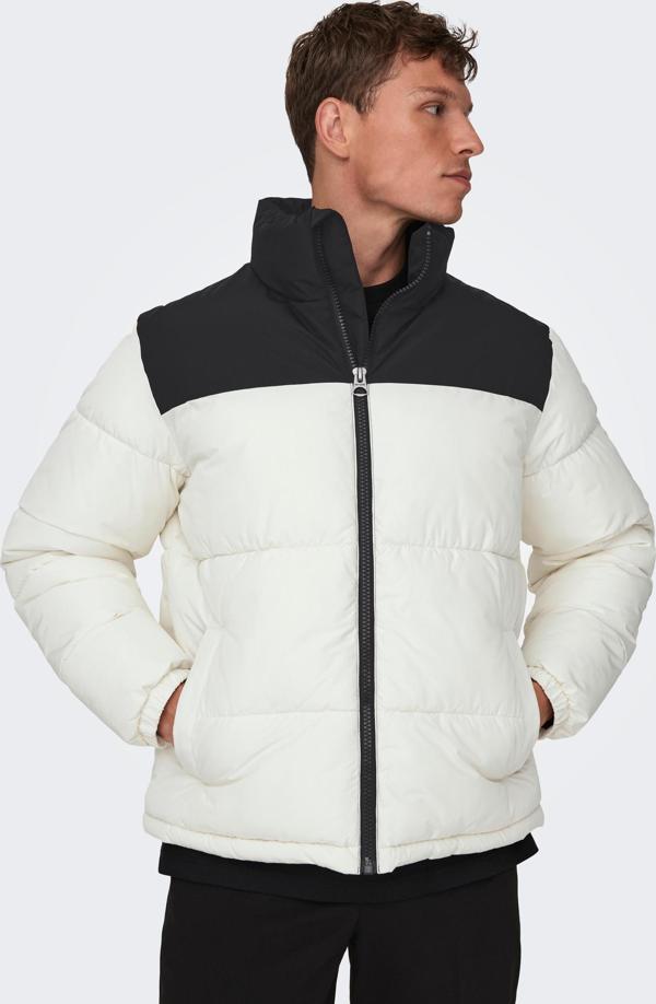 Only & Sons Onsmelvın Lıfe Lf Puffer Jacket Otw Vd Erkek Beyaz Mont 22025205-01 - Image 1