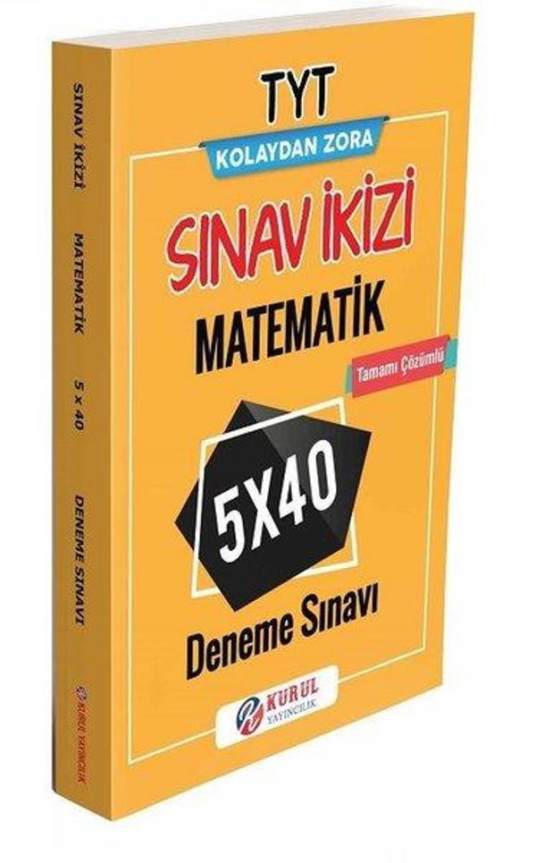 TYT Kolaydan Zora Matematik Sınav İkizi Tamamı Çözümlü 5x40 Deneme Sınavı - Kurul Yayıncılık - Image 1
