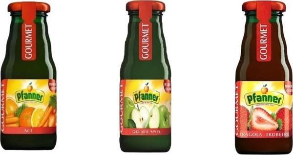 Pfanner Gourmet Yeşil Elma - Portakal Havuç - Çilek Aromalı Meyve Suyu 3'lü Set  200 ml - Image 1