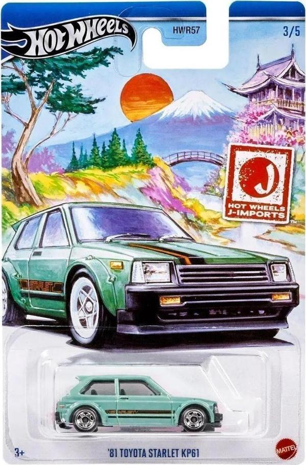 Hot Wheels Temalı J-Imports '81 Toyota Starlet KP61 - HWR57 HRT02 - Image 1