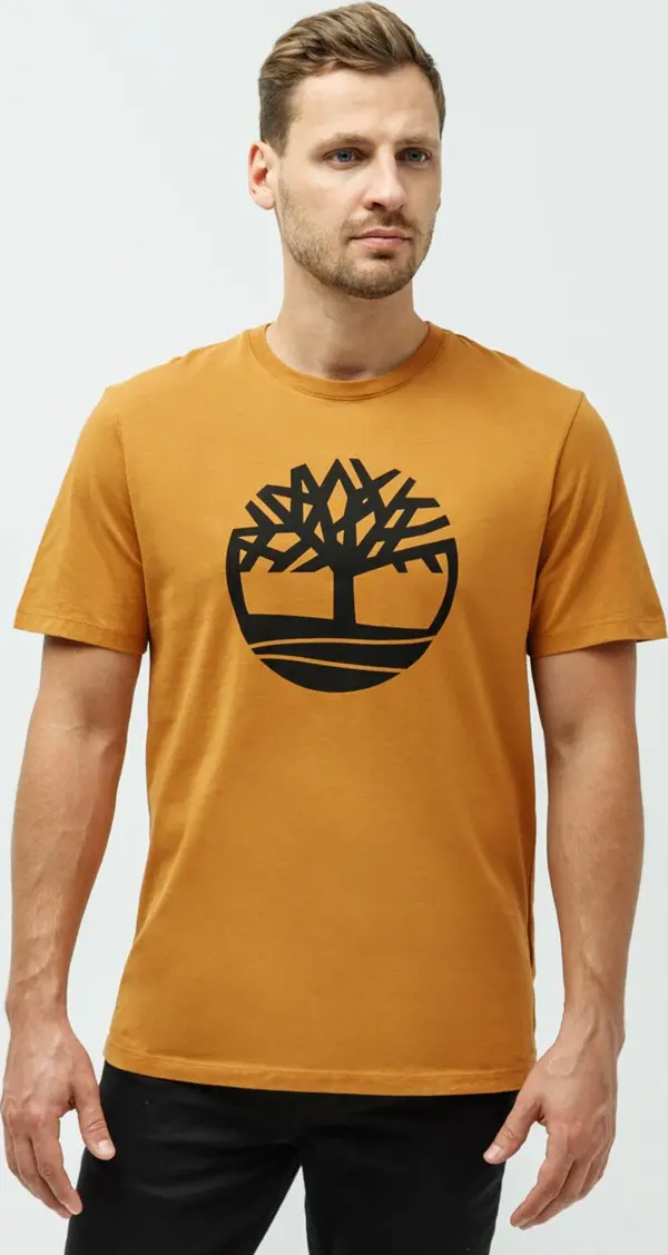 Timberland Tree Logo Short Sleeve Erkek Sarı Tshirt Tb0a2c2rp471 - Image 1
