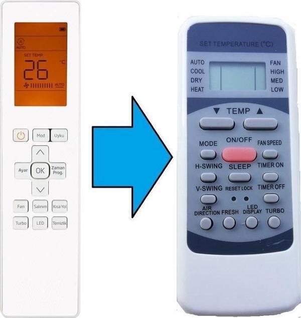 Beko 74826 İle Uyumlu Klima Kumandası-Resimde Sağdaki Gönderilir - Image 1