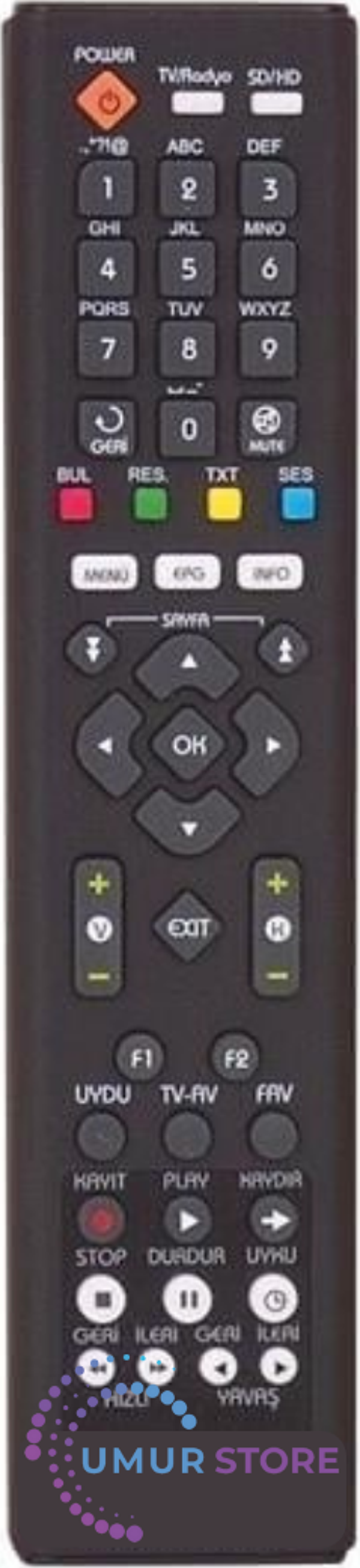 Hiremco FX Turbo HD Uydu Alıcı Kumandası - Image 1