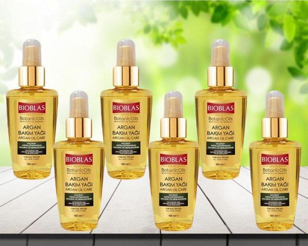 Bioblas Botanic Oils Besleyici Ve Onarıcı Argan Saç Bakım Yağı 100 Ml 6 Adet - Image 1