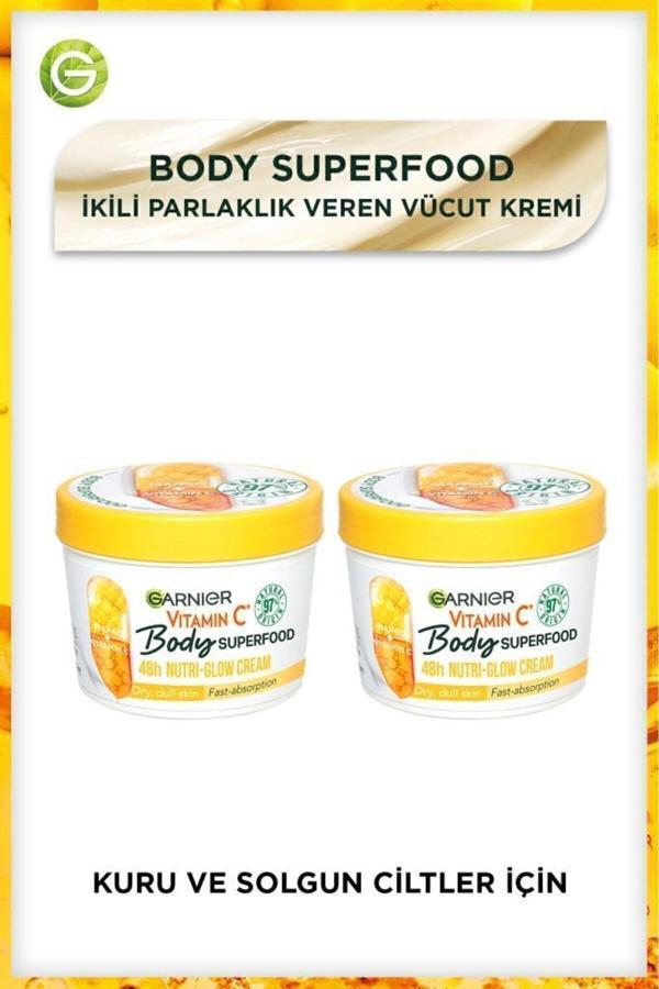 Garnier 2'Li Body Superfood C Vitamini Parlaklık Veren Vücut Kremi Seti - Image 1