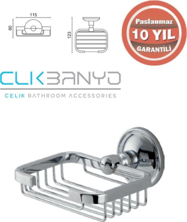 Çelik Banyo Kutup Kare Sabunluk Rozetli - Image 1