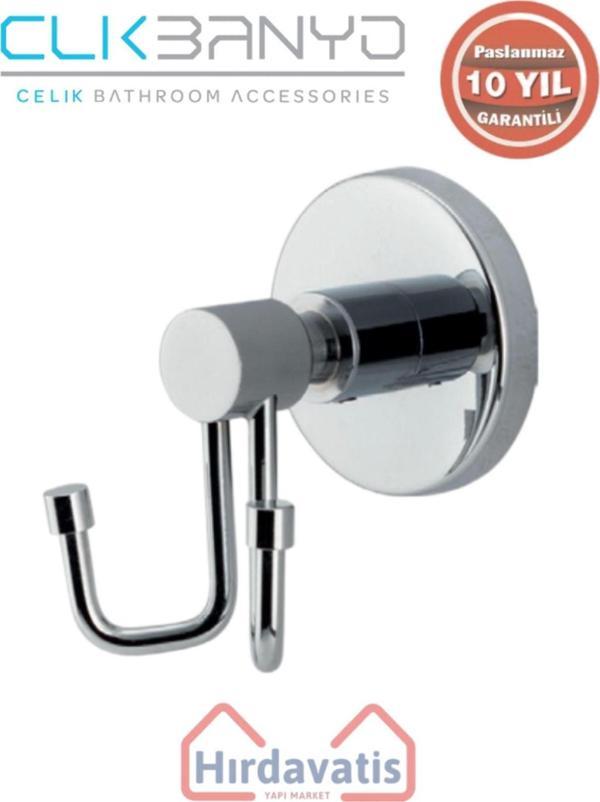 Çelik Banyo Paslanmaz Pirinç Flora Bornozluk Çiftli - Image 1