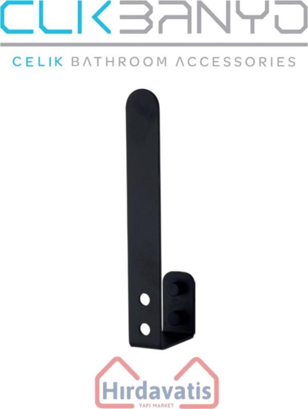 Çelik Banyo Paris Dkp Yedek Kağıtlık Havluluk Mat Siyah - Image 1