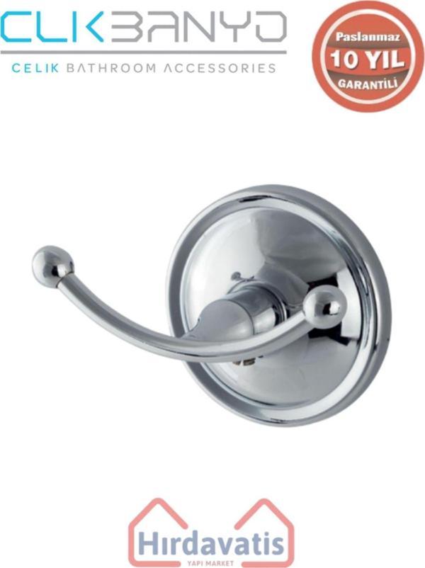 Çelik Banyo Paslanmaz Pirinç Bella Bornozluk Çiftli - Image 1
