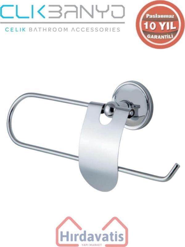 Çelik Banyo Paslanmaz Pirinç Bella Dar Kapaklı Kağıt Havluluk - Image 1