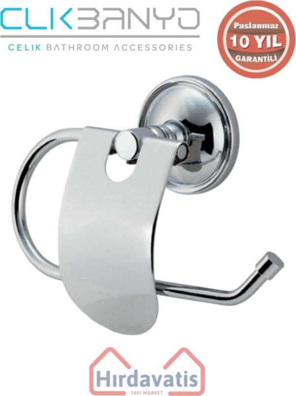 Çelik Banyo Paslanmaz Pirinç Bella Dar Kapaklı Kağıtlık - Image 1