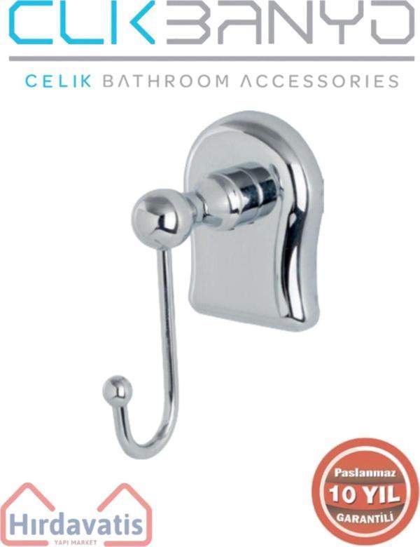 Çelik Banyo Paslanmaz Pirinç Lale Bornozluk Tekli - Image 1
