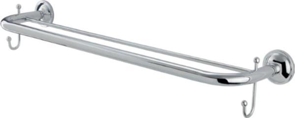 Çelik Banyo Paslanmaz Pirinç Bella İkili Uzun Havluluk  Kancalı 50Cm - Image 1