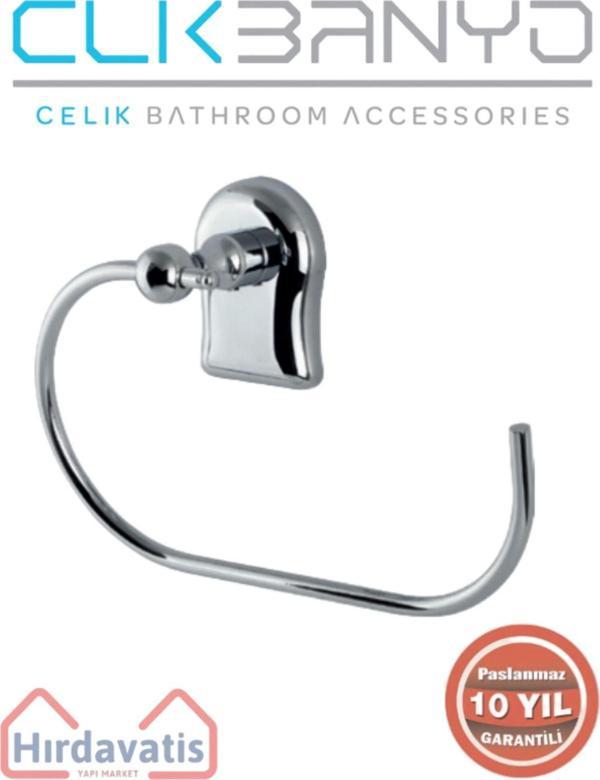 Çelik Banyo Paslanmaz Pirinç Lale Yuvarlak Havluluk - Image 1