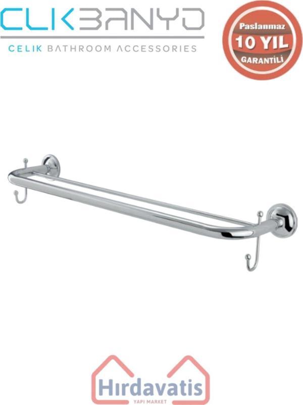 Çelik Banyo Paslanmaz Pirinç Bella Kili Uzun Havluluk Kancalı 50Cm - Image 1