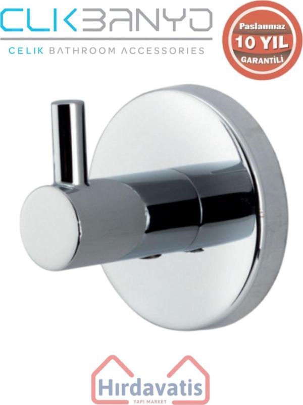 Çelik Banyo Paslanmaz Pirinç Flora Tekli Askılık - Image 1